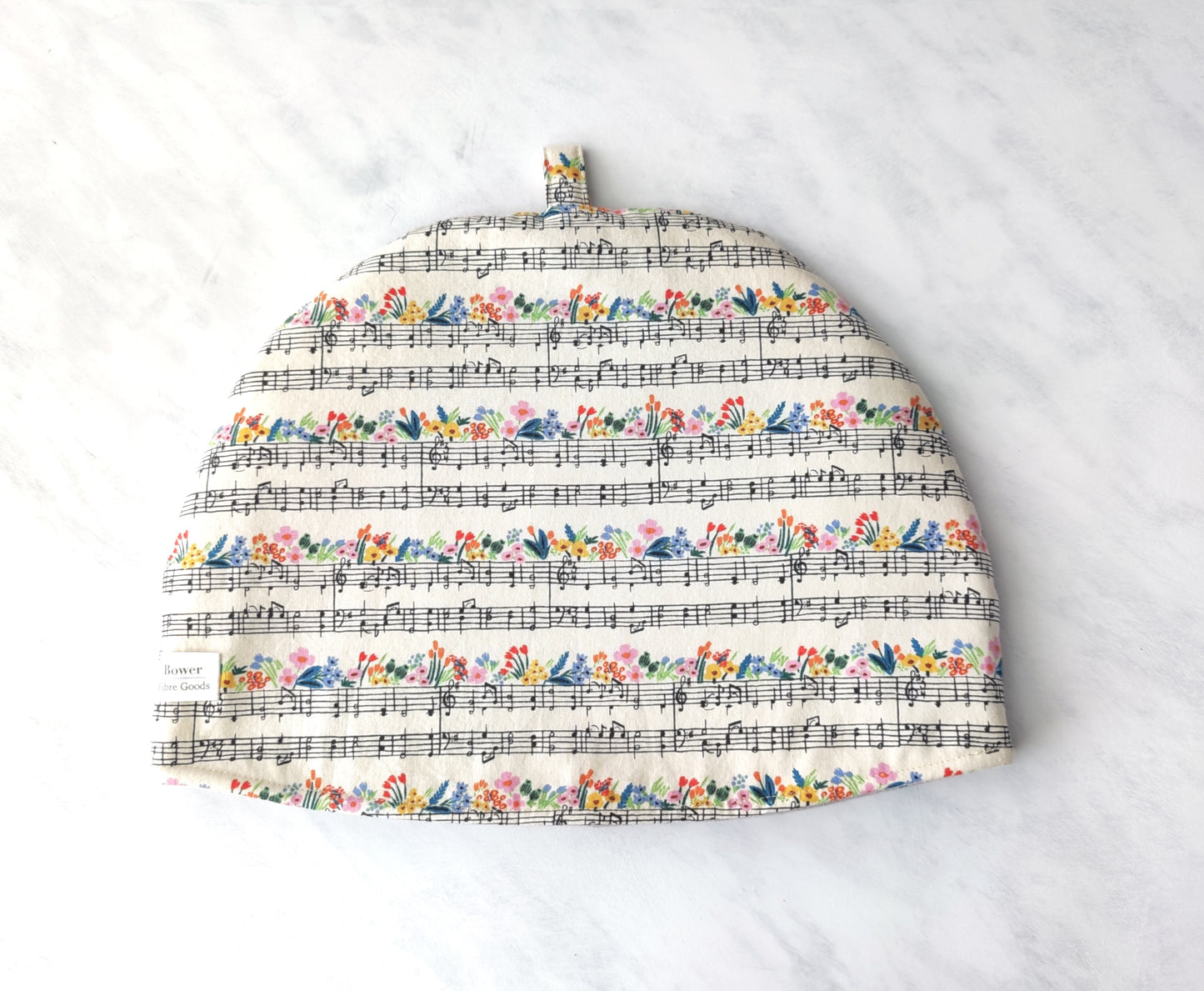 Tea Cozy ~ Musically Floral Notes ~ Insulated Four Layers